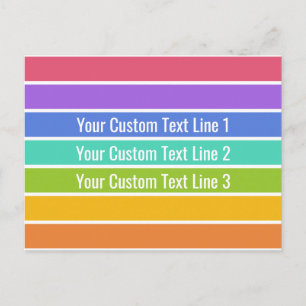 Rainbow Colours custom postcard