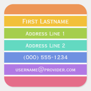 Rainbow Colours custom stickers