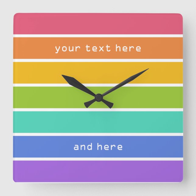 Rainbow Colours custom wall clocks (Front)