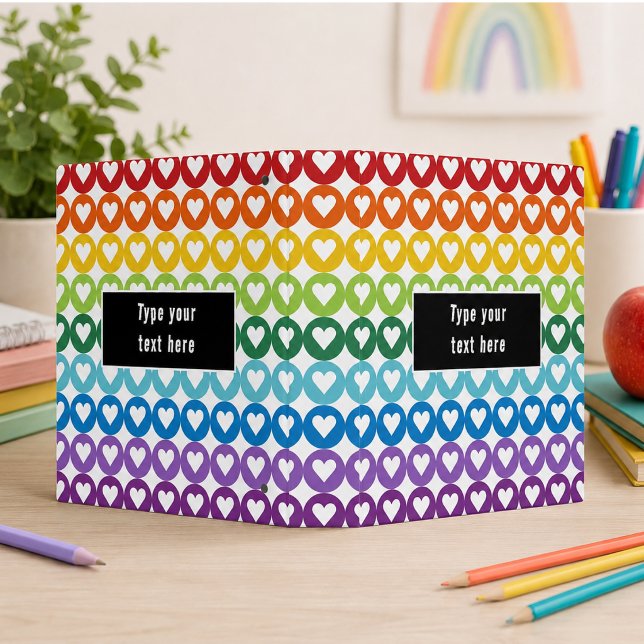 Rainbow Colours  | Cute Back to School Binder (Rainbow Colors | Cute Back to School 3 Ring Binder)