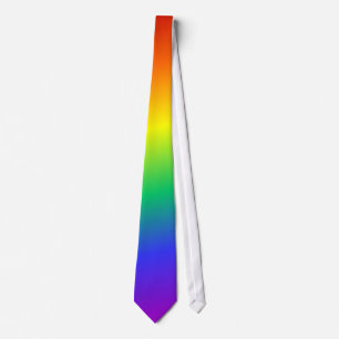 Rainbow colours fading necktie
