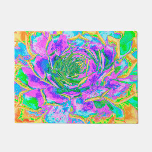Rainbow Colours Fiesta Succulent Sedum Rosette Doormat
