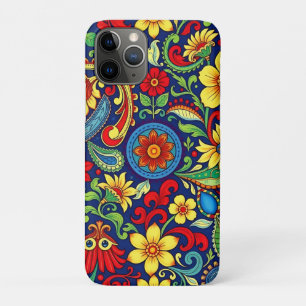 Rainbow Colours Flower Paisley Design iPhone 11 Pro Case