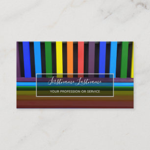 Rainbow colours for painter and decorator business business card