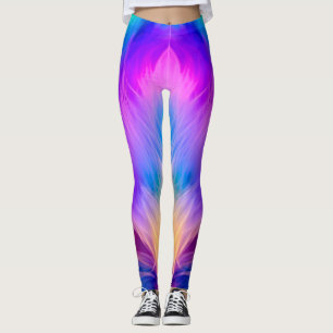 Rainbow Colours Fur Design  Leggings