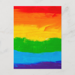 Rainbow Colours Gay Lesbian LGBT Postcard