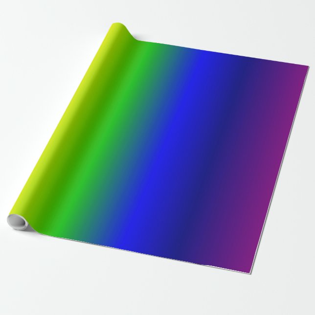 Rainbow Colours Gradient Wrapping Paper (Unrolled)