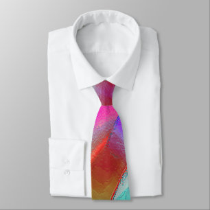 Rainbow colours in virtual pearly rock tie