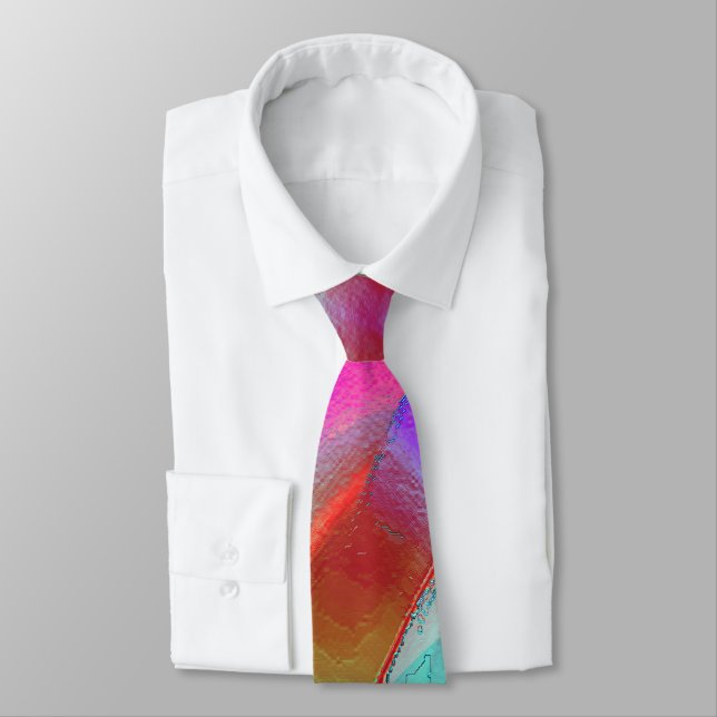 Rainbow colours in virtual pearly rock tie (Tied)