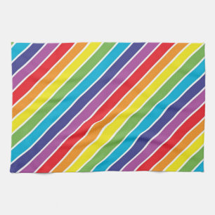 Rainbow colours kitchen towel