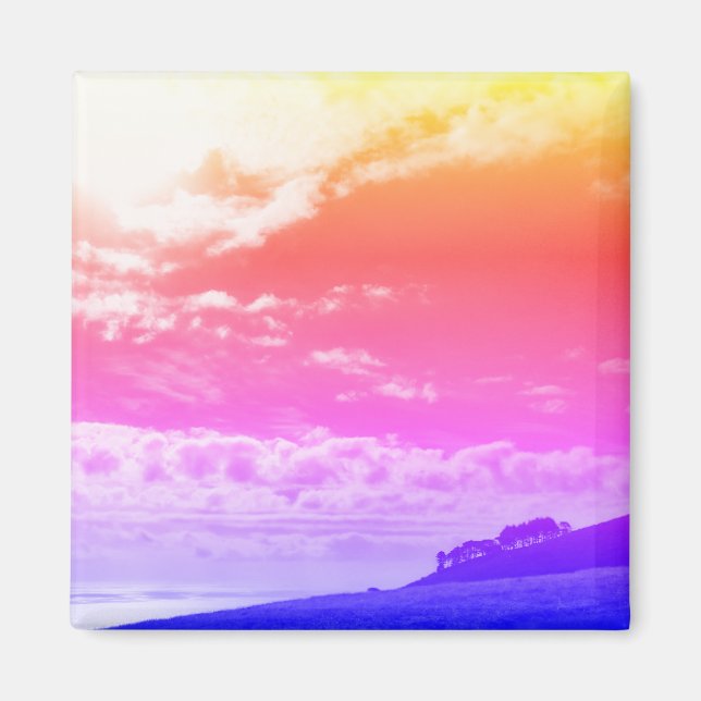 Rainbow Colours Landscape Cape Town Magnet (Front)