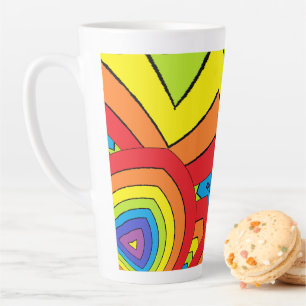 Rainbow Colours Latte Mug