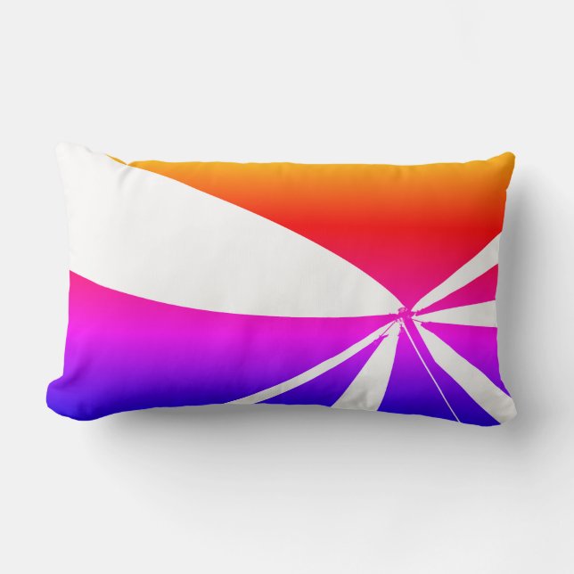 Rainbow Colours Lumbar Pillow (Front)