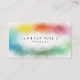 Rainbow Colours Modern Colourful Abstract Template Business Card