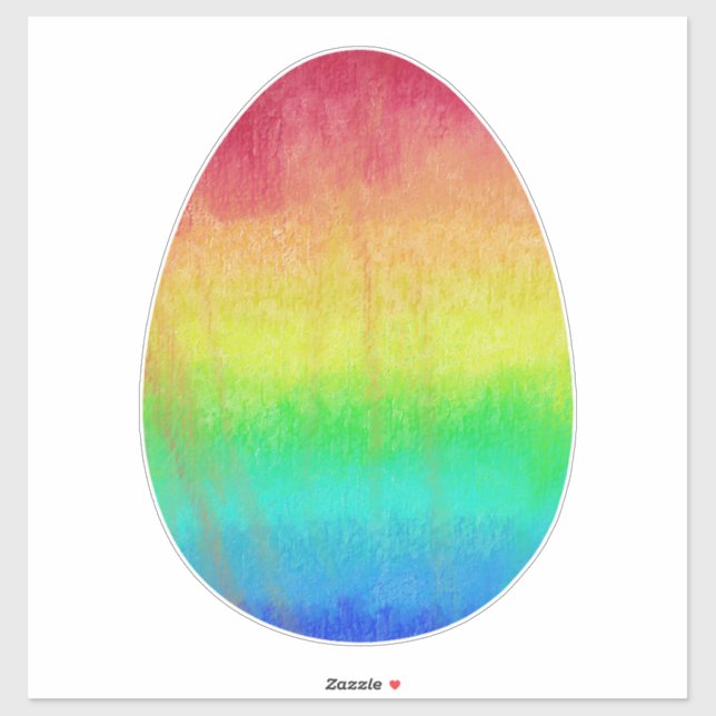 Rainbow Colours Painted Easter Egg  (Sheet)
