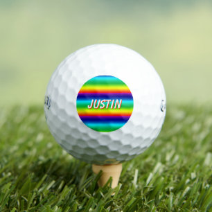 Rainbow Colours Personalized PRIDE Golf Balls