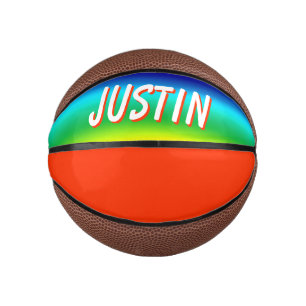 Rainbow Colours Personalized PRIDE Mini Basketball