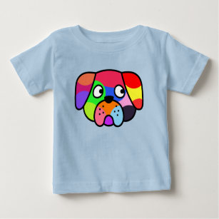 Rainbow Colours Pet Funny Colourful Dog Puppy Baby T-Shirt