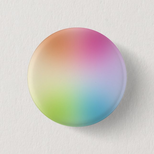 Rainbow Colours Pink Red Purple Blue Green Yellow 1 Inch Round Button (Front)