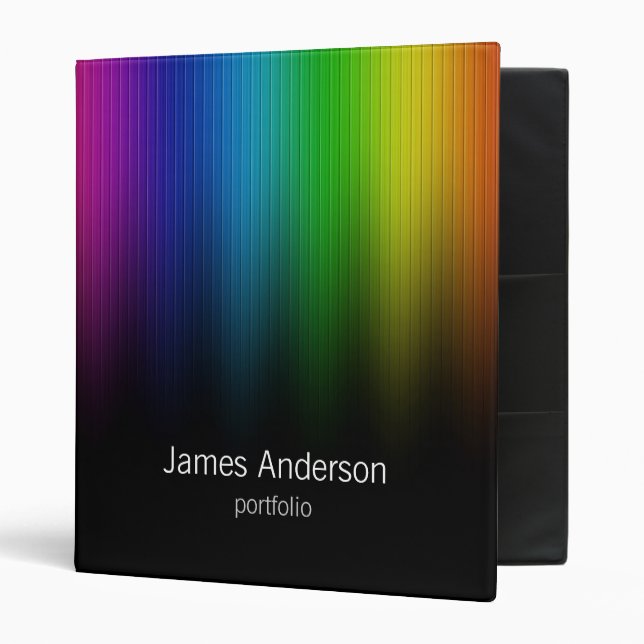 Rainbow Colours Portfolio Binder (Front/Inside)