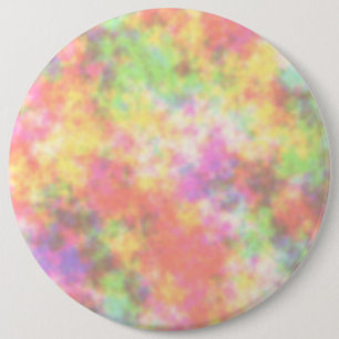 Rainbow Colours. Pretty, Colourful Clouds. 6 Inch Round Button