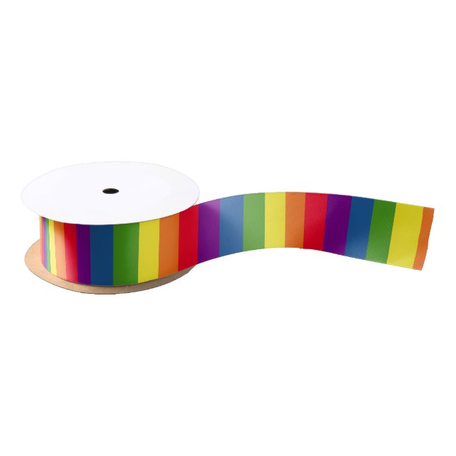 Rainbow Colours Pride Celebration Satin Ribbon (Spool)
