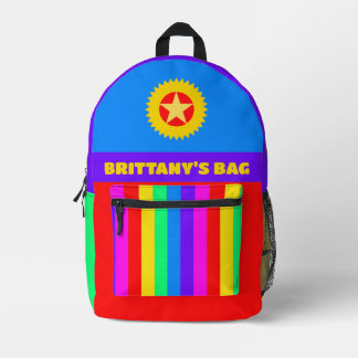 Rainbow Colours Printed Backpack