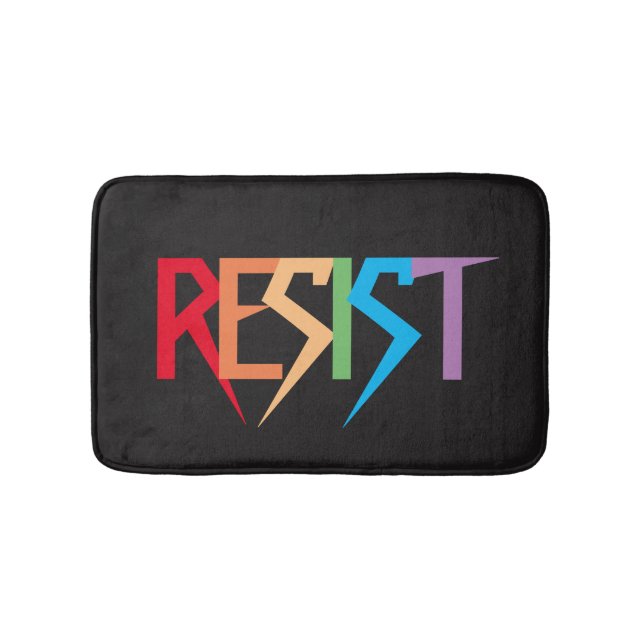 Rainbow Colours Resist Bath Mat (Front)