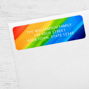 Rainbow Colours Return Address 