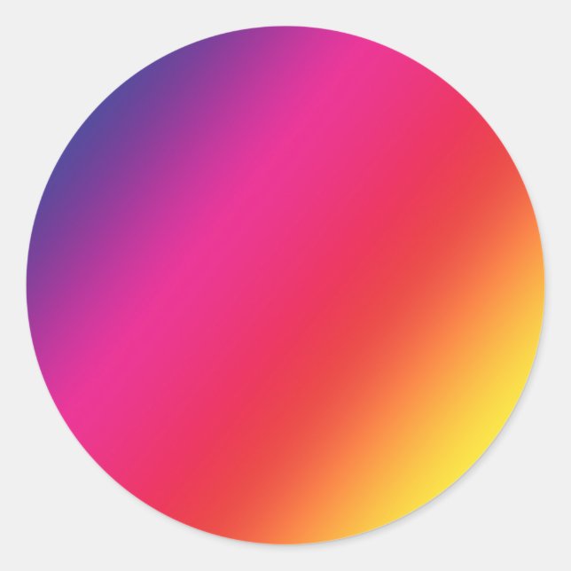 Rainbow Colours Round Sticker (Front)