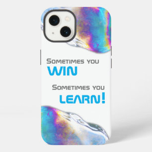 Rainbow colours shimmer bubbles funny quote iPhone 13 case