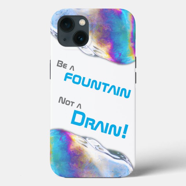 Rainbow colours shimmer bubbles motivational quote Case-Mate iPhone case (Back)