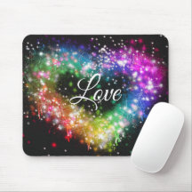 Rainbow colours spray paint sparking glitter heart
