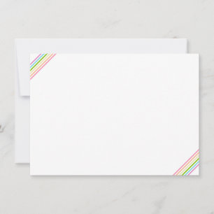 Rainbow Colours Stripe Blank Template Elegant