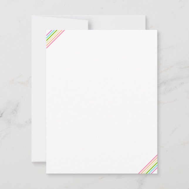 Rainbow Colours Striped Modern Blank Template (Front)