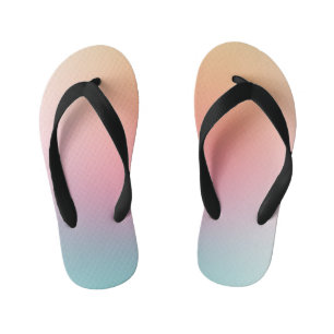 Rainbow Colours Trendy Pink Red Orange Yellow Blue Kid's Flip Flops