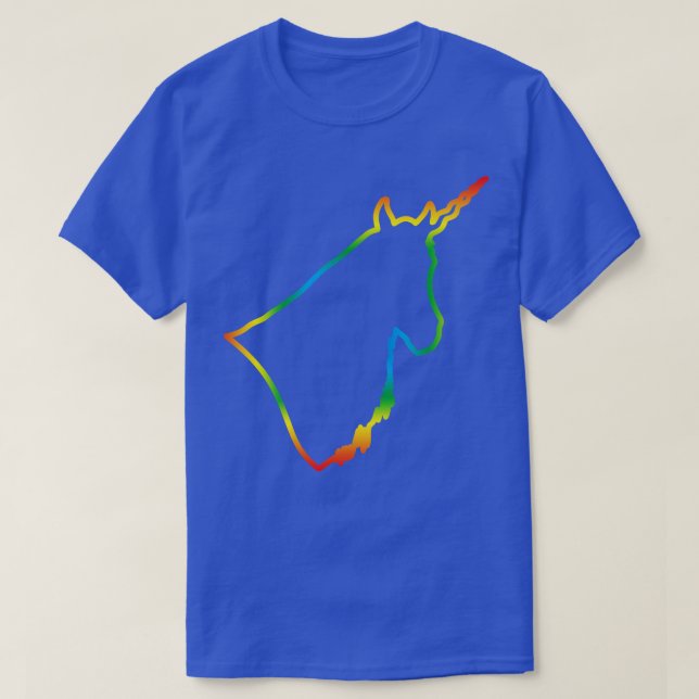 rainbow colours unicorn 3 T-Shirt (Design Front)