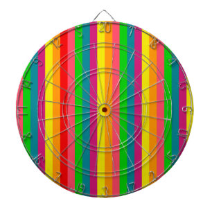 Rainbow Colours Vertical Stripes Style Dartboard
