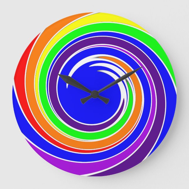 Rainbow Colours wall Clock (Front)