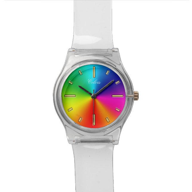 Rainbow Colours Watch (Close Up)