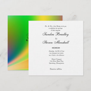 Rainbow Colours Wedding Invitation