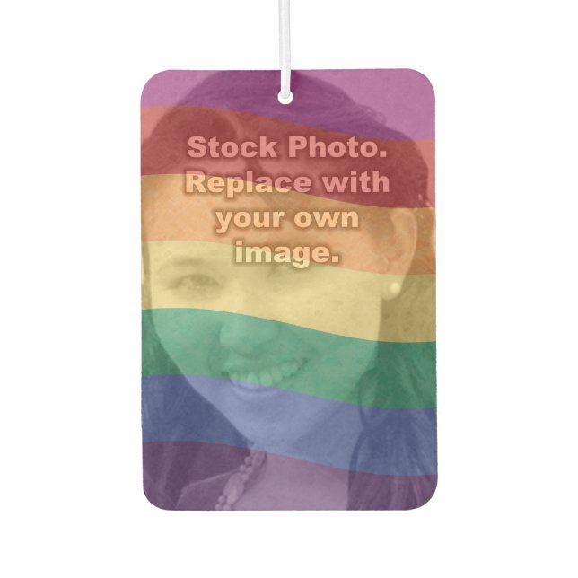 Rainbow Colours Your Photo Air Freshener (Front)
