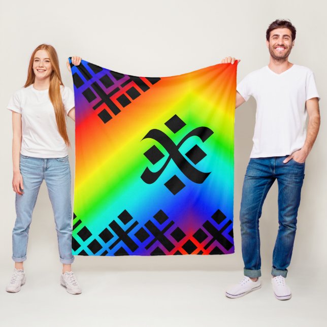 Rainbow Coming Out Fleece Blanket (In Situ)