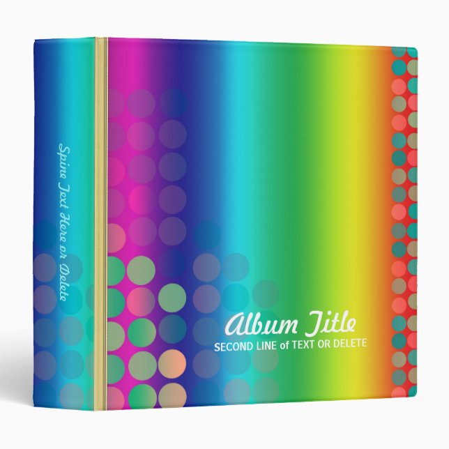 Rainbow Confetti Album Binder (Front/Spine)