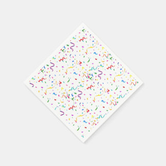 Rainbow confetti anniversaire serviettes en papier