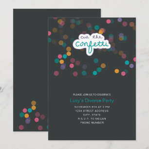 Rainbow Confetti Invitation