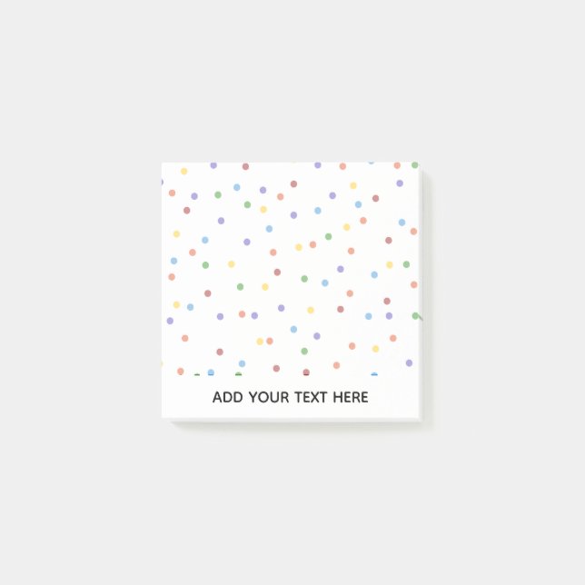Rainbow Confetti Polka Dot  Post-it Notes (Front)
