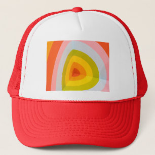rainbow corner trucker hat