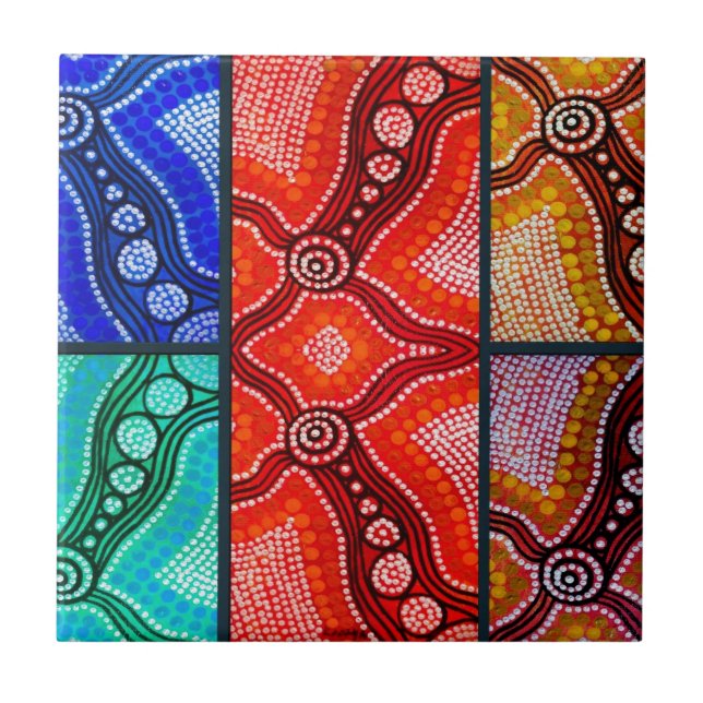 Rainbow Corroboree Panel Tile (Front)