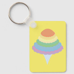 Rainbow Cotton Candy  Keychain